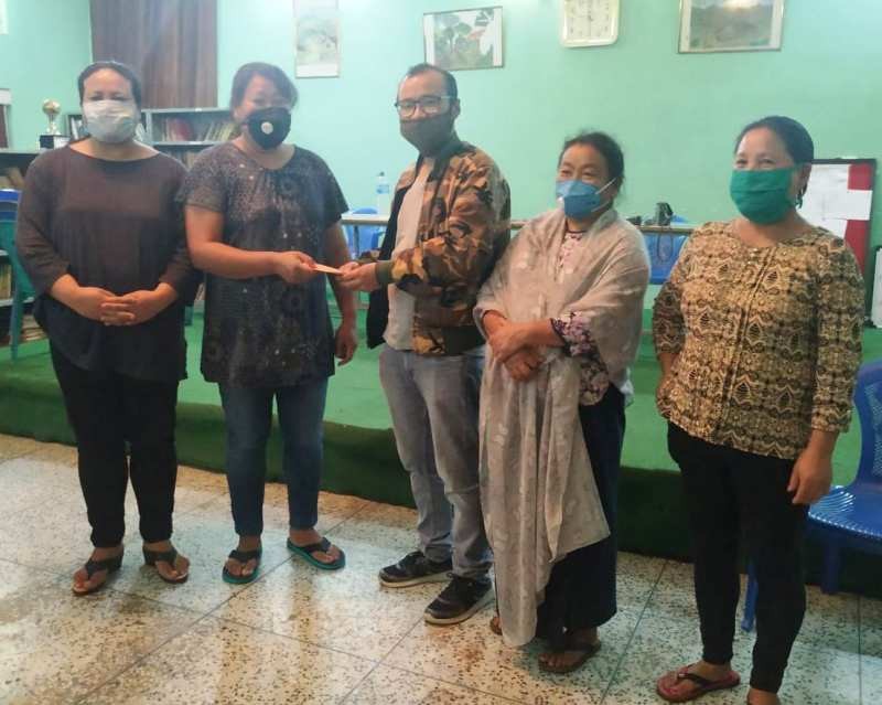 Letizia SHG Tsakou, T Khel, Kohima Village donated financial assistance to the Kohima Village Council COVID-19 Committee on July 3. 